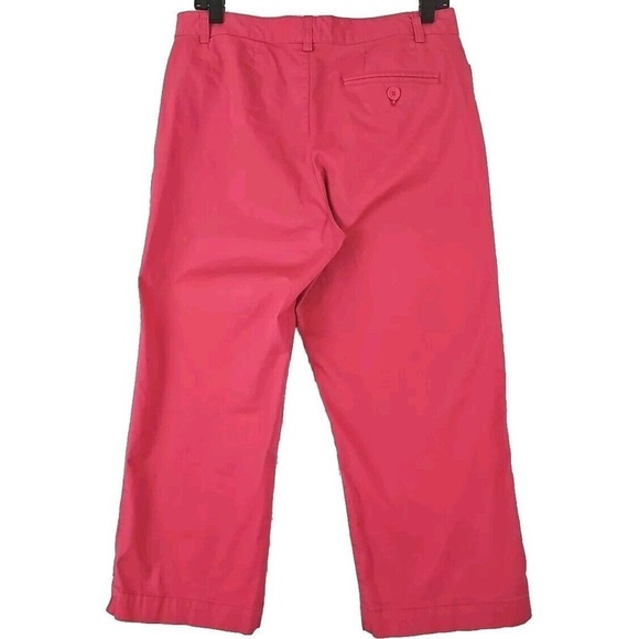 Havana Jacks Cafe ~Woman Size 10~ Coral Pink Straight Rayon High Rise Crop Pants - Picture 6 of 9
